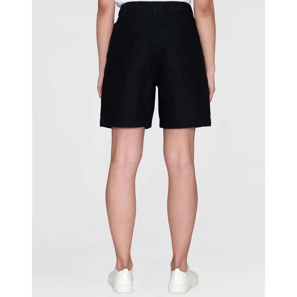 Posey Wide High-Rise Linen Shorts Dam