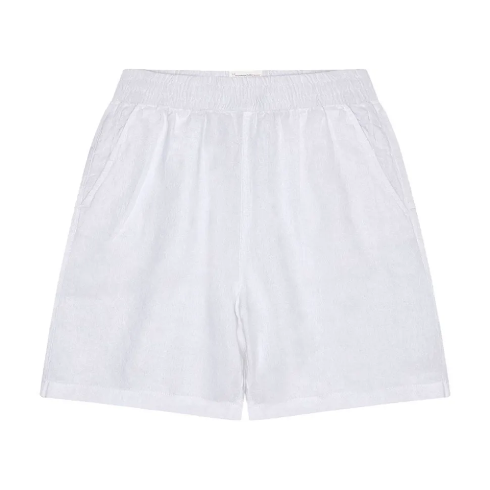 Posey Wide Mid-rise Linen Shorts Dam