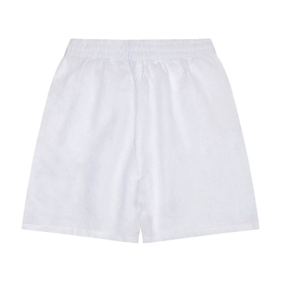 Posey Wide Mid-rise Linen Shorts Dam