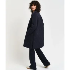 Quilted Cord Detailed Coat Dam