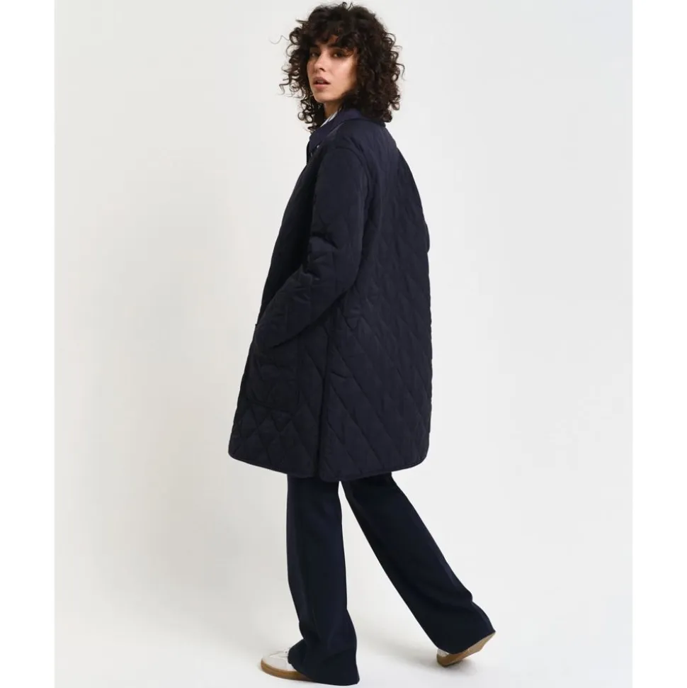Quilted Cord Detailed Coat Dam