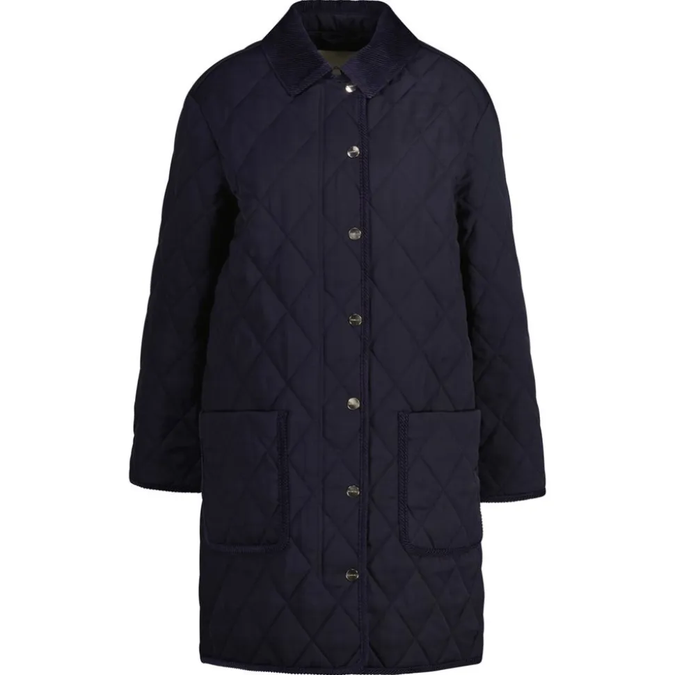 Quilted Cord Detailed Coat Dam