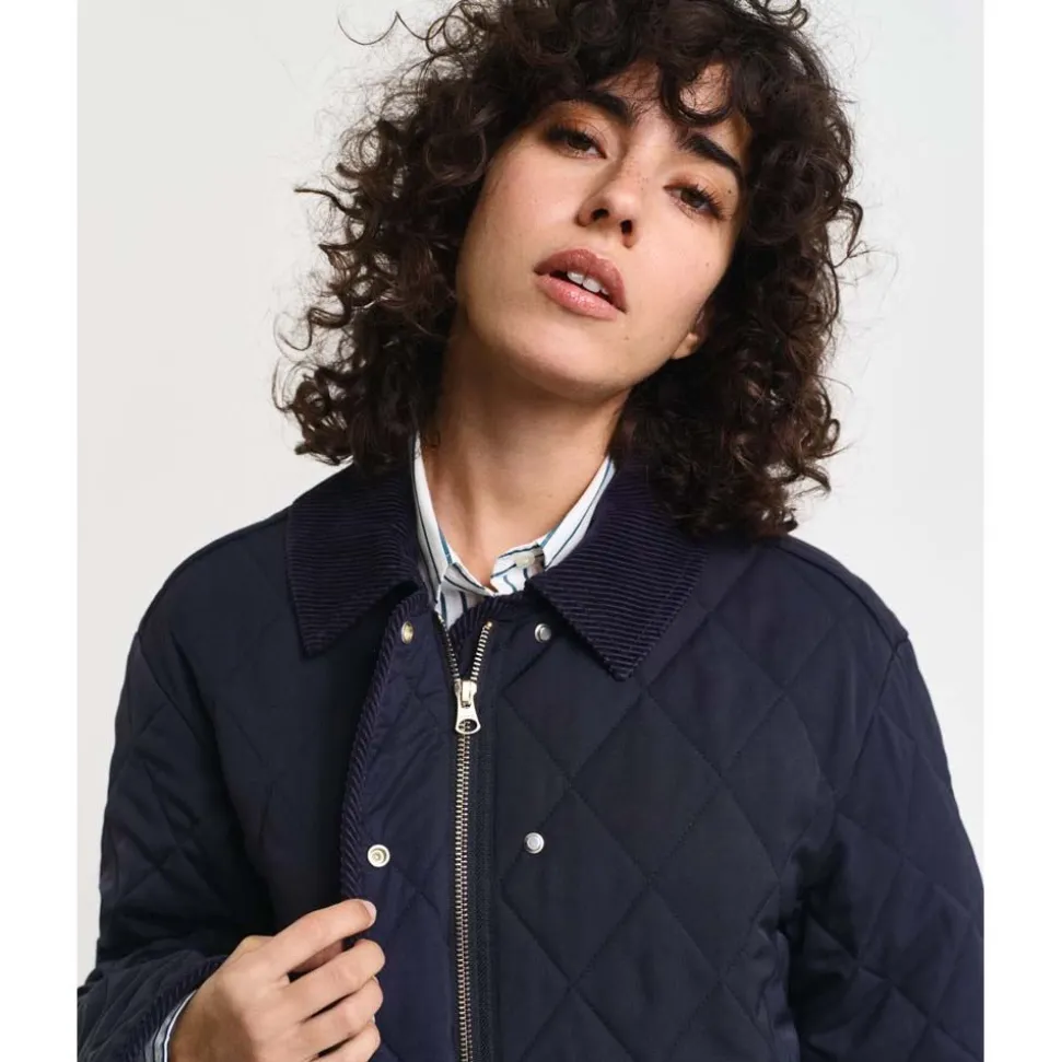 Quilted Cord Detailed Coat Dam