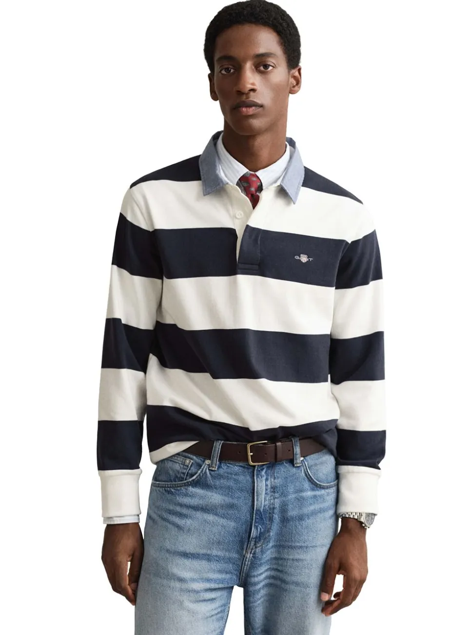 REGULAR CHAMBRAY STRIPE HEAVY RUGGER HERR