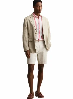REGULAR COTTON LINEN STRIPE SHIRT HERR