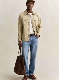 REGULAR COTTON TWILL OVERSHIRT HERR
