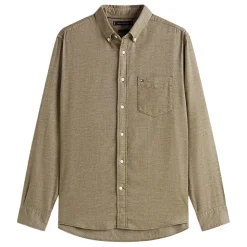 Regular Fit Brushed Flannel Shirt herr