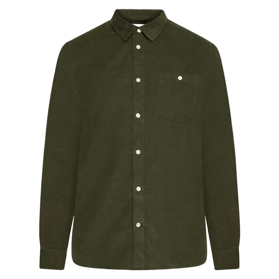 Regular fit corduroy shirt - GOTS/Vegan herr