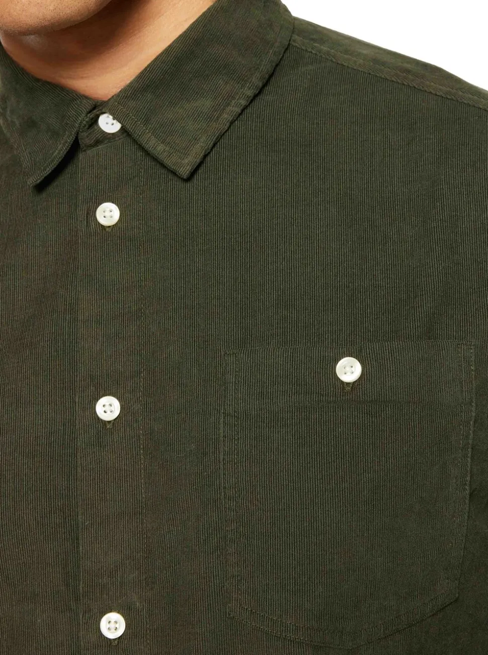 Regular fit corduroy shirt - GOTS/Vegan herr