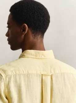 REGULAR GAMENT DYED LINEN SHIRT HERR