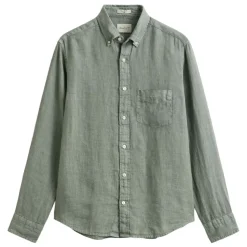REGULAR GARMENT DYED LINEN SHIRT HERR
