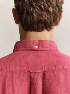 REGULAR GARMENT DYED LINEN SHIRT HERR