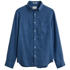 REGULAR GARMENT DYED LINEN SHIRT HERR