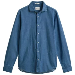 REGULAR INDIGO TWILL SHIRT HERR