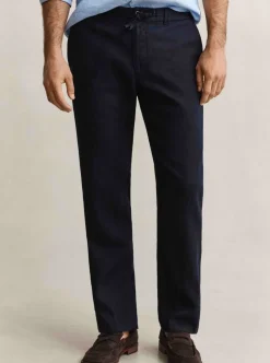 REGULAR LINEN DS PANTS HERR