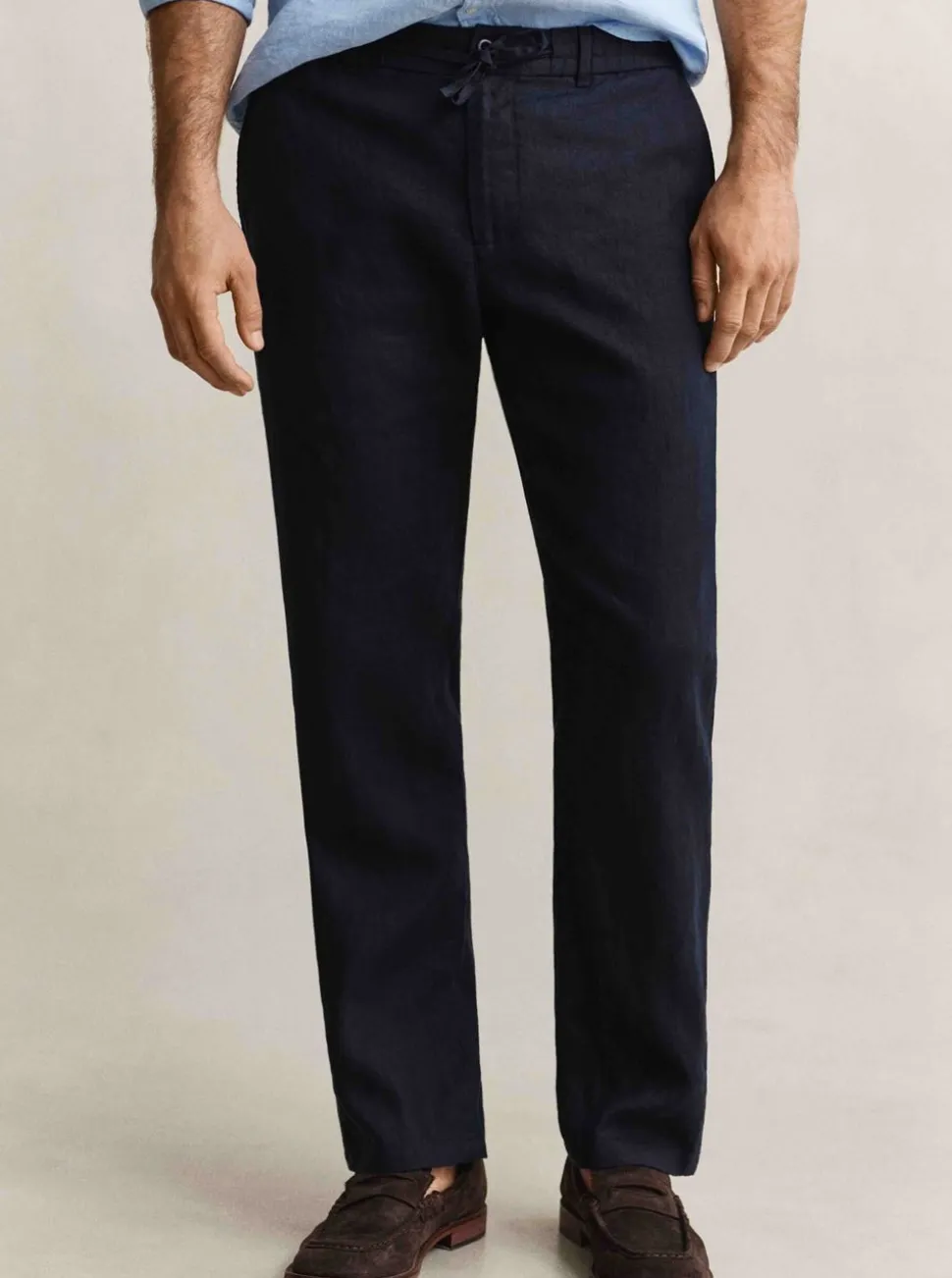 REGULAR LINEN DS PANTS HERR