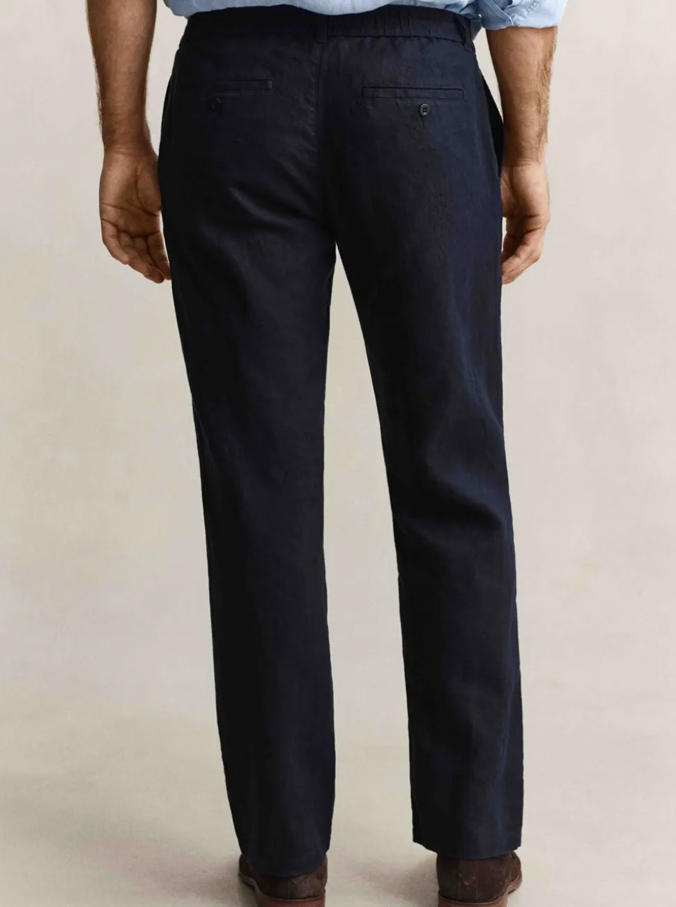 REGULAR LINEN DS PANTS HERR