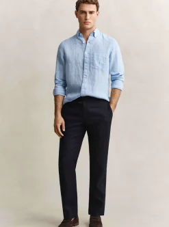REGULAR LINEN DS PANTS HERR