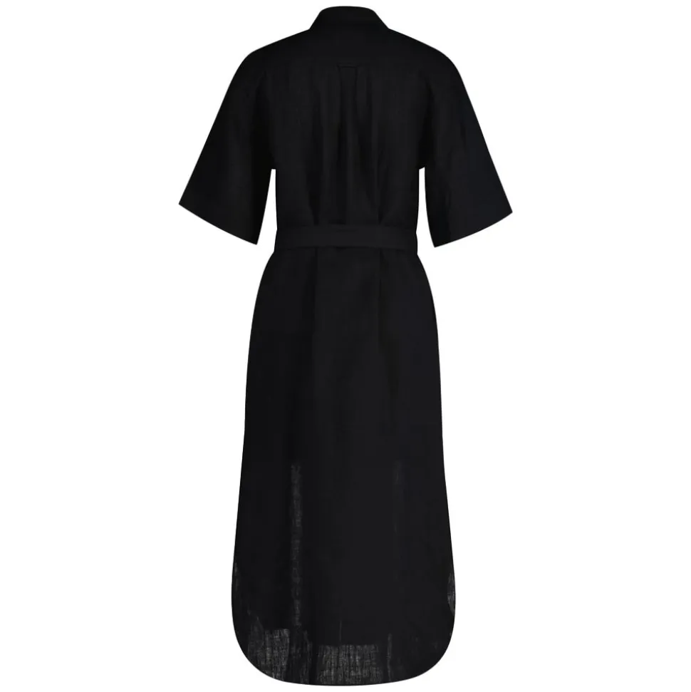 Regular Linen Short Sleeve Shirt Dress Dam