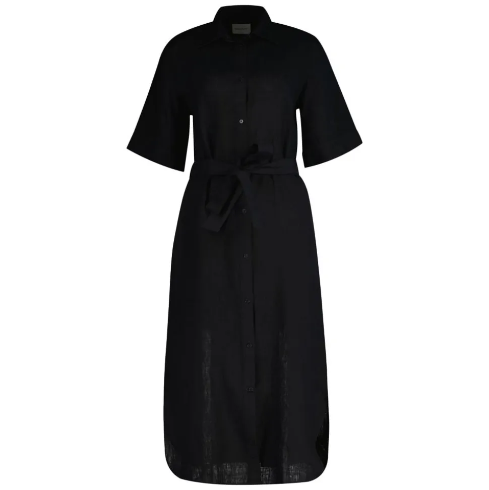 Regular Linen Short Sleeve Shirt Dress Dam