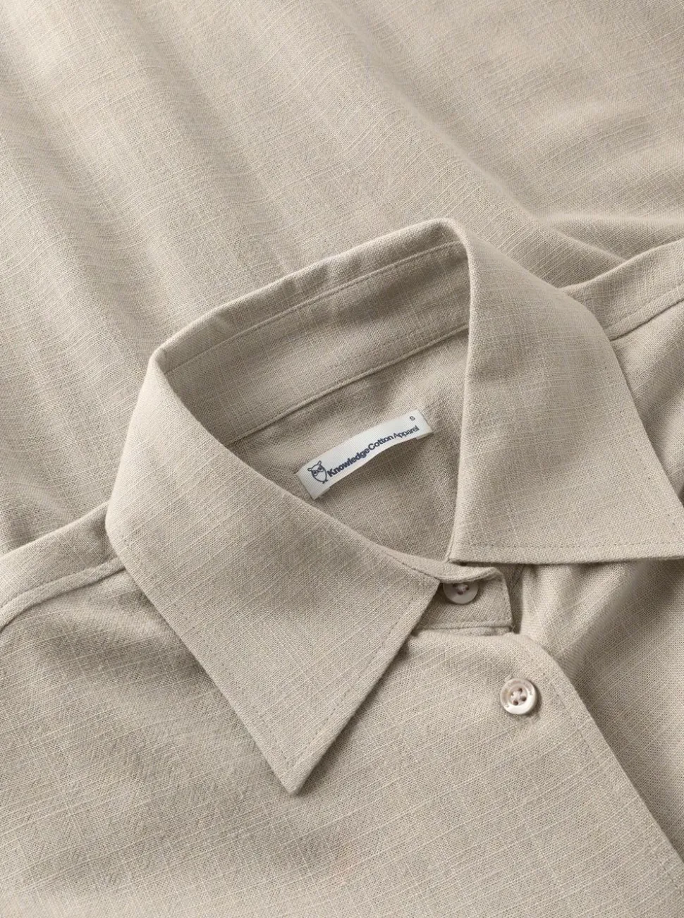 Relaxed linen-mix shirt dam