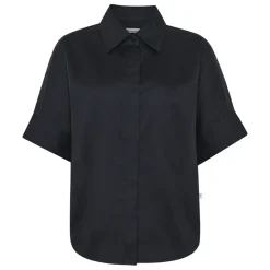 Relaxed Linen-mix short sleeve shirt herr