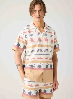 Relaxed print short sleeve shirt