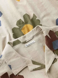 Relaxed print short sleeve shirt herr