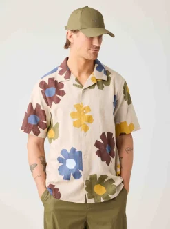 Relaxed print short sleeve shirt herr