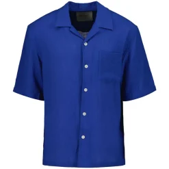 Relaxed Texture Camp Collar Shirt Herr
