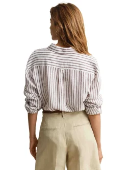 REL STRIPED LINEN LS SHIRT DAM