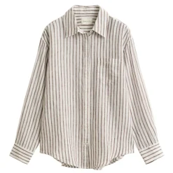 REL STRIPED LINEN LS SHIRT DAM