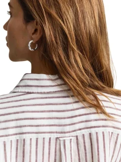 REL STRIPED LINEN LS SHIRT DAM