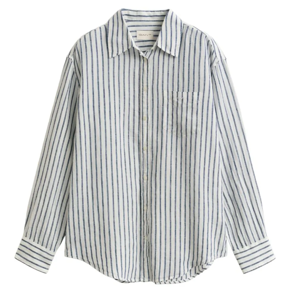 REL STRIPED LINEN LS SHIRT DAM