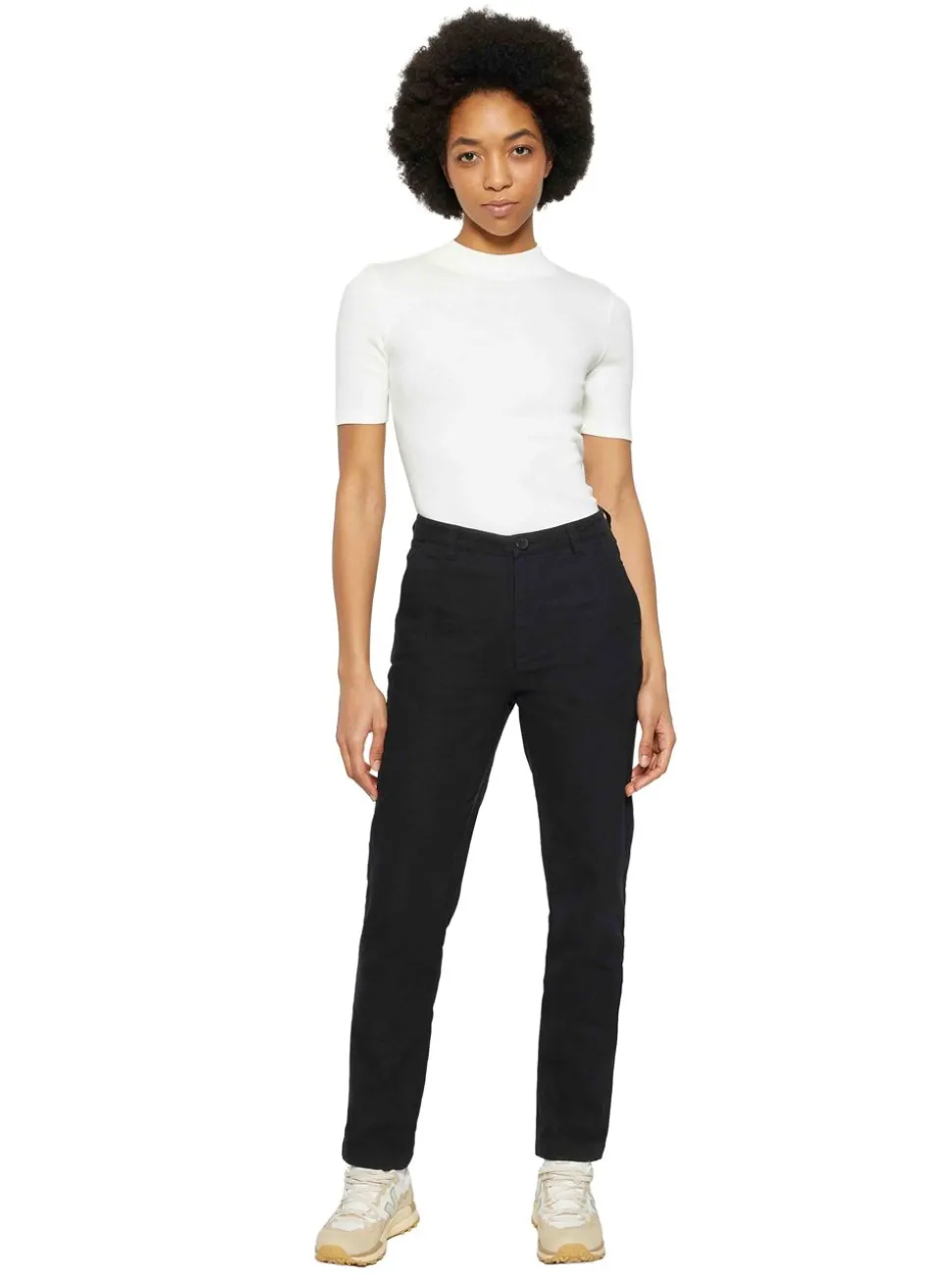 Rib high neck short sleeve - GOTS/Vegan