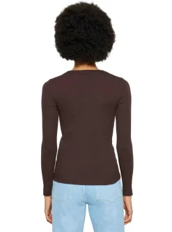Rib Scoop neck long sleeved - GOTS/Vegan dam