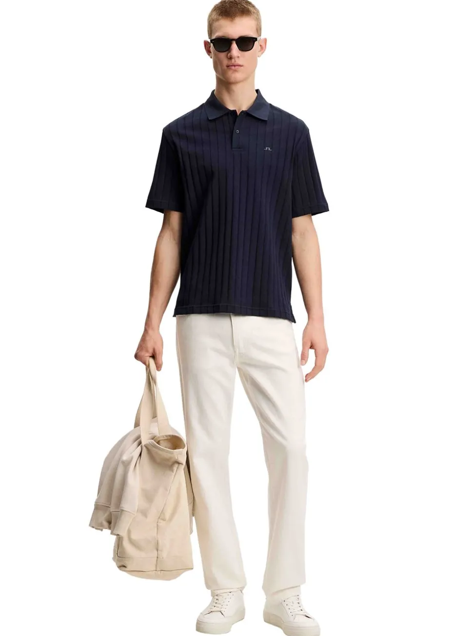 Simon Stripe Polo Herr
