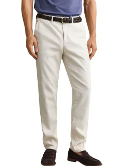 SLIM COTTON / LINEN CHINOS HERR