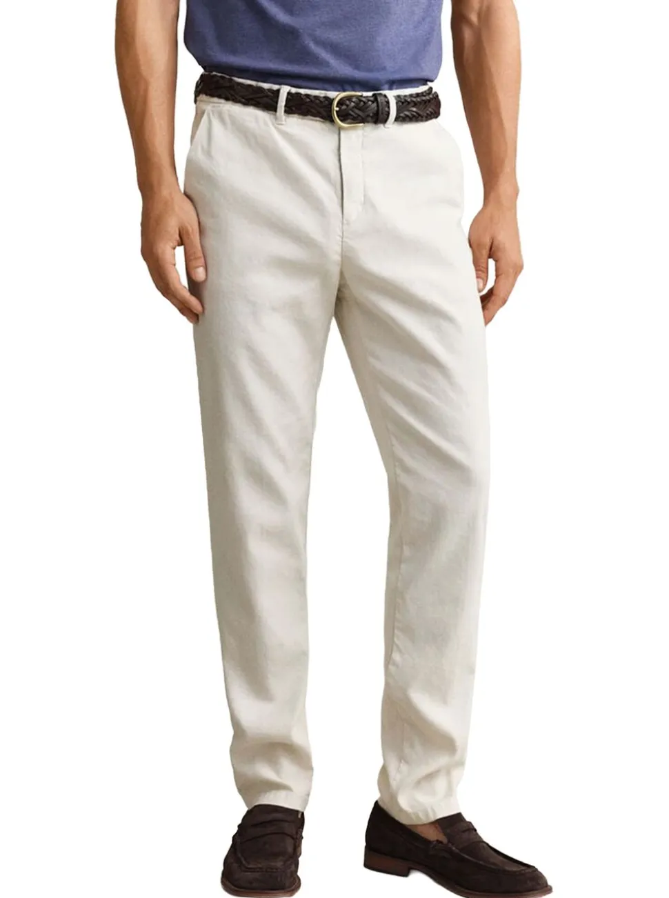 SLIM COTTON / LINEN CHINOS HERR