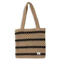 Sol Stripe Crochet Tote Bag