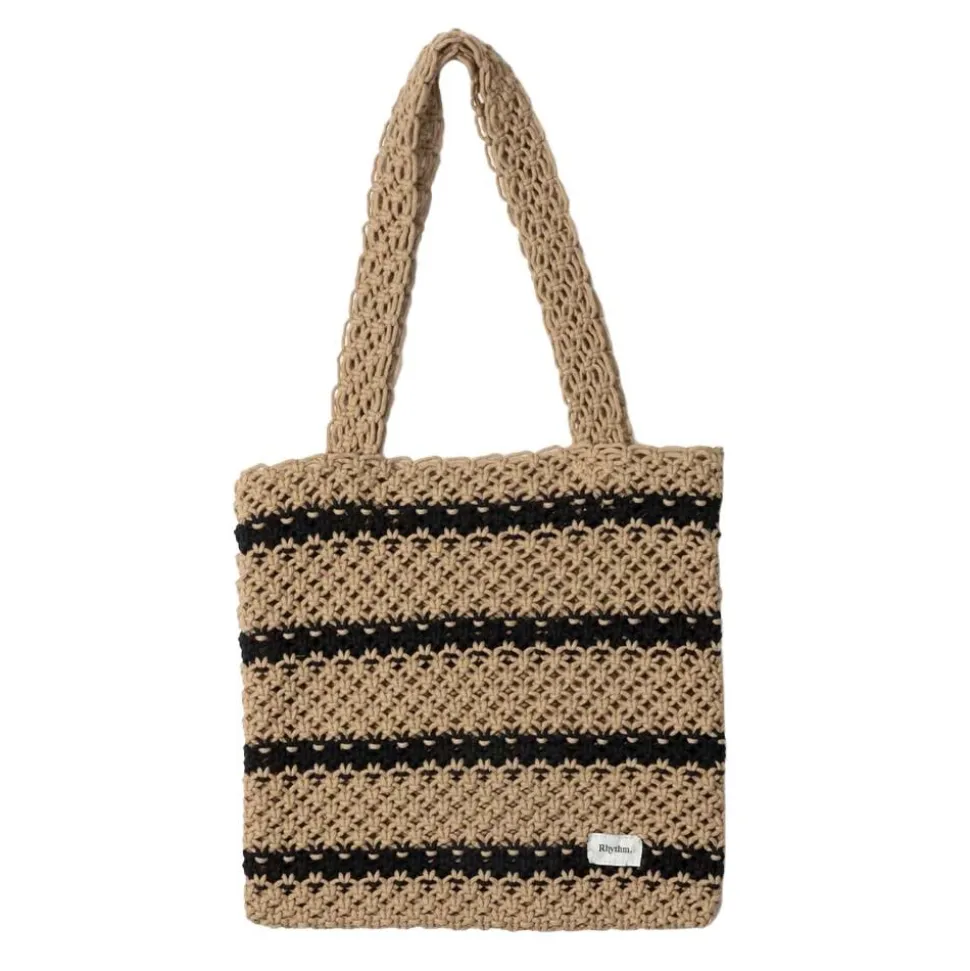 Sol Stripe Crochet Tote Bag