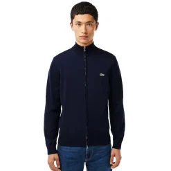 Stand-Up Collar Organic Cotton Zippered Sweater Herr