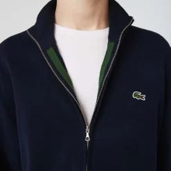 Stand-Up Collar Organic Cotton Zippered Sweater Herr