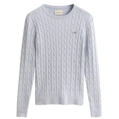STRETCH COTTON CABLE C-NECK DAM