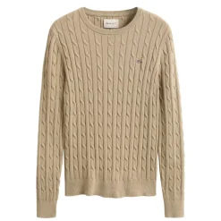 STRETCH COTTON CABLE C-NECK DAM
