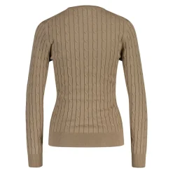 Stretch Cotton Cable C-neck Dam