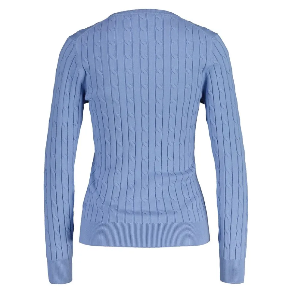 Stretch Cotton Cable C-neck Dam