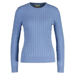 Stretch Cotton Cable C-neck Dam