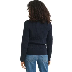 Stretch Cotton Cable Half-Zip Dam