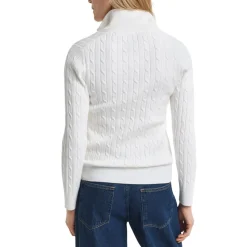 Stretch Cotton Cable Half-Zip Dam
